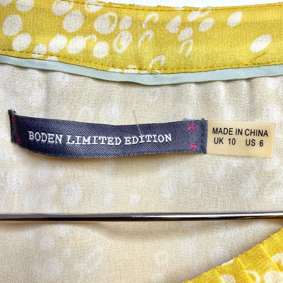 Boden Sunflower Ruffle Neck Blouse - Picture 7 of 8